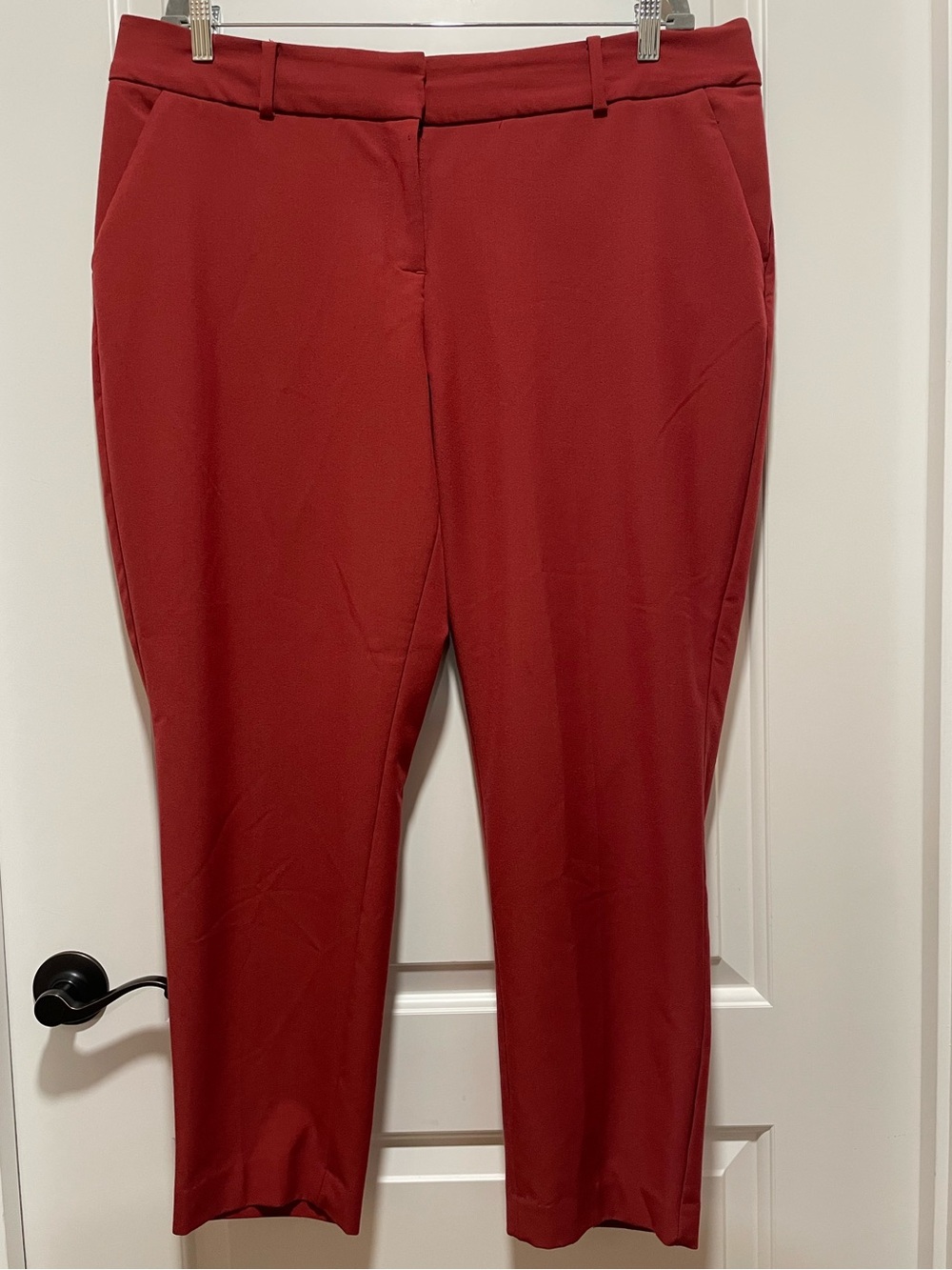 Lane Bryant “Allie” Business & Pro Dark Red Curvy & Cropped Stretch Pants Sz 16